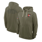 C.Browns Olive 2025 Salute to Service Sideline Standard Issue Dri-FIT Hoodie Stitched American Football Jerseys