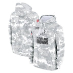 Johmsee C.Browns Arctic Camo Salute to Service Hoodies Limited Game Blank Player Stitched Jerseys
