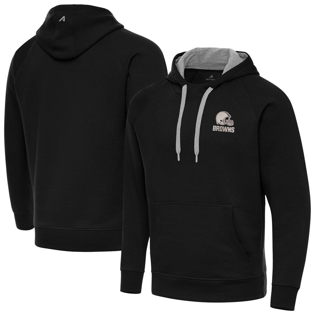 Johmsee C.Browns Black Brushed Carbon Pullover Hoodie Blank Player Limited Stitched Jerseys