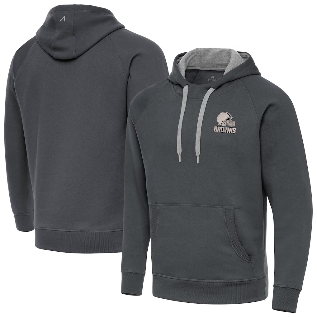 Johmsee C.Browns Gray Brushed Carbon Pullover Hoodie Blank Player Limited Stitched Jerseys