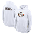 Johmsee C.Browns White Salute to Service Hoodie Blank Player Limited Stitched Jerseys
