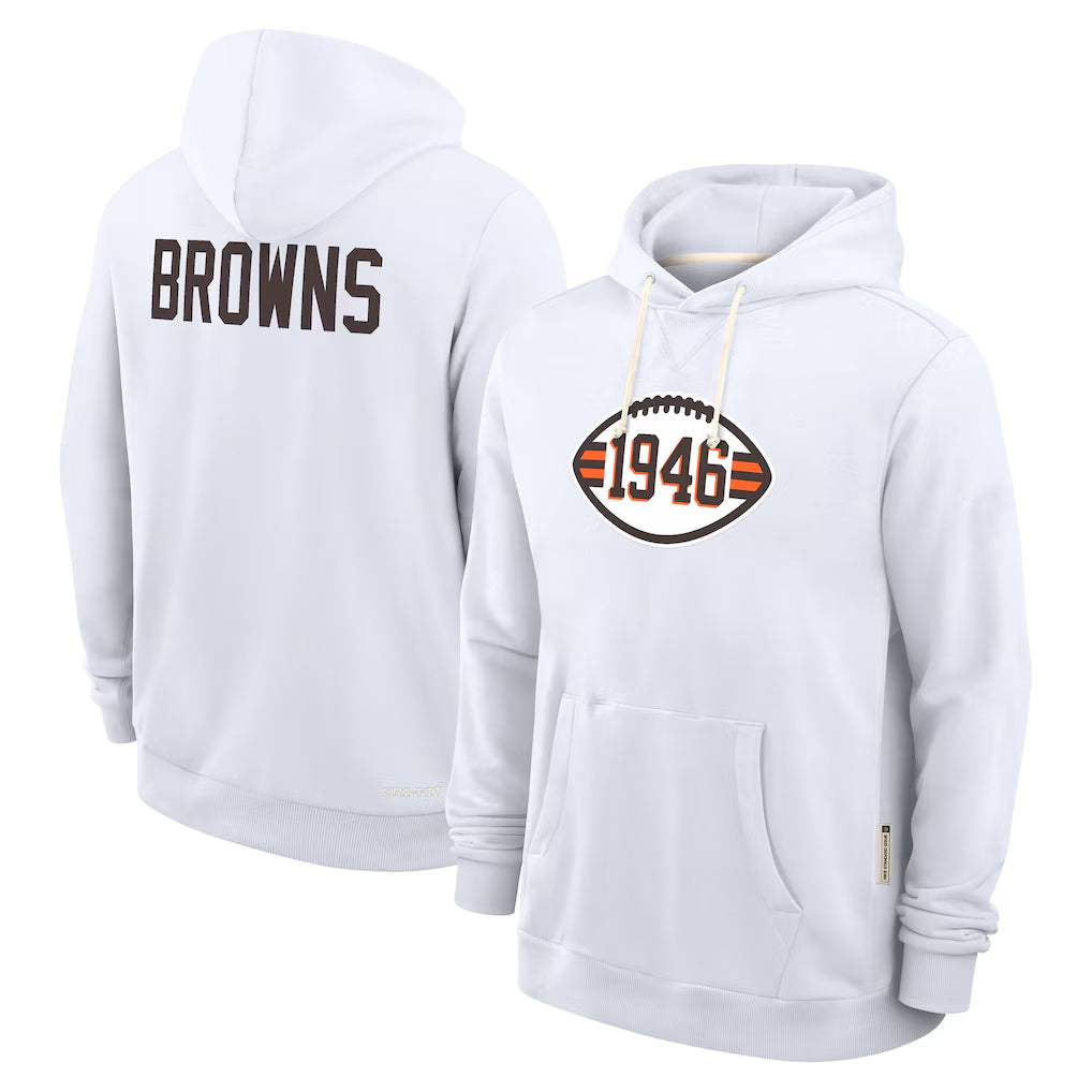 Johmsee C.Browns White Salute to Service Hoodie Blank Player Limited Stitched Jerseys