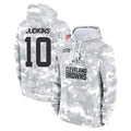 Johmsee C.Browns #10 Quinshon Judkins Player Arctic Camo Salute to Service Hoodies Limited Game Stitched Jerseys