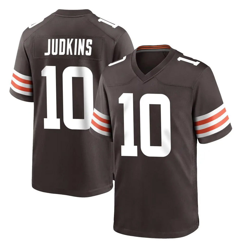 Johmsee C.Browns #10 Quinshon Judkins Player Brown Home Game Stitched Jerseys