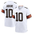 Johmsee C.Browns #10 Quinshon Judkins Player White Home Game Stitched Jerseys