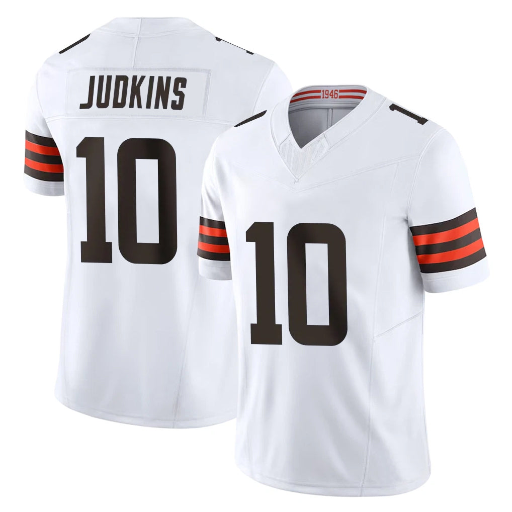 Johmsee C.Browns #10 Quinshon Judkins Player White Vapor F.U.S.E. Limited Home Game Stitched Jerseys