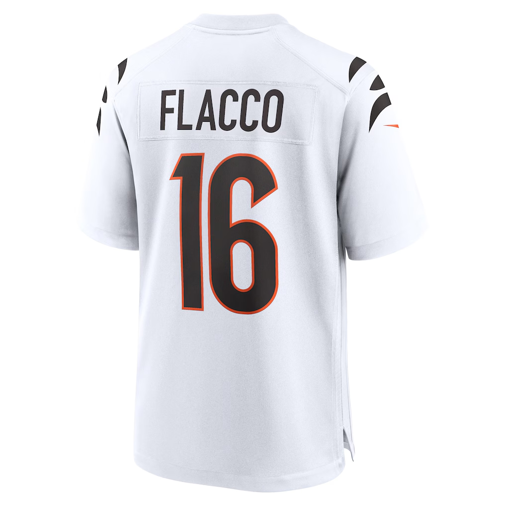 Johmsee C.Bengals #16 Bengals Joe Flacco White Game Stitched Jerseys