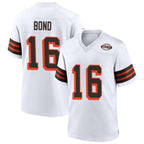 Johmsee C.Browns #16 Isaiah Bond Player 1946 Collection Alternate White Stitched Jerseys