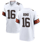 Johmsee C.Browns #16 Isaiah Bond Player White Home Game Stitched Jerseys