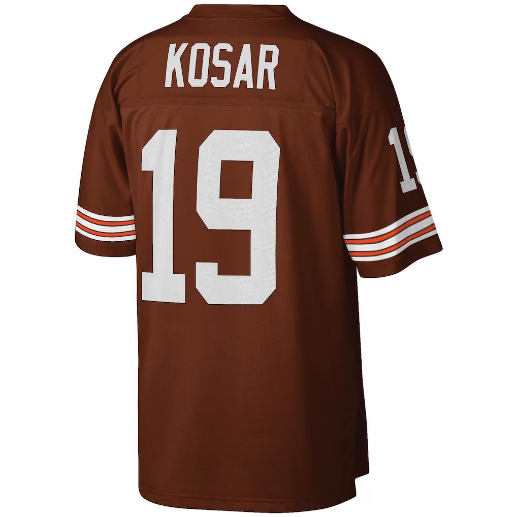 Johmsee C.Browns #19 Bernie Kosar Mitchell & Ness Brown Legacy Replica Jersey