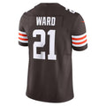 Johmsee C.Browns #21 Denzel Ward Brown Vapor F.U.S.E. Limited Stitched Jerseys