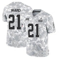 Johmsee C.Browns #21 Denzel Ward Player Arctic Camo Salute to Service Limited Football Jerseys