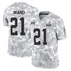Johmsee C.Browns #21 Denzel Ward Player Arctic Camo Salute to Service Limited Football Jerseys