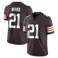 Johmsee C.Browns #21 Denzel Ward Player Brown Color Vapor Untouchable Limited Home Game Stitched Jerseys