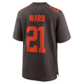 Johmsee C.Browns #21 Denzel Ward Player Brown Game Football Jerseys