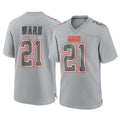 Johmsee C.Browns #21 Denzel Ward Player Gray Atmosphere Fashion Game Stitched Jerseys