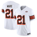 Johmsee C.Browns #21 Denzel Ward Player White Limited Vapor F.U.S.E. Alternate Game Stitched Jerseys