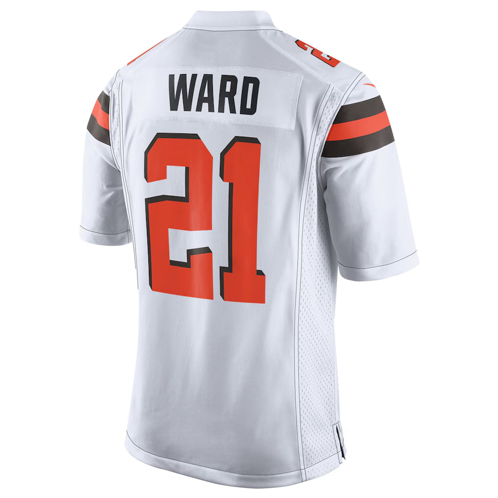 Johmsee C.Browns #21 Denzel Ward Player White Vapor Limited Football Jerseys