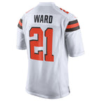 Johmsee C.Browns #21 Denzel Ward Player White Vapor Limited Football Jerseys