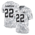 Johmsee C.Browns #22 Dylan Sampson Player Arctic Camo Salute to Service Limited Home Game Stitched Jerseys