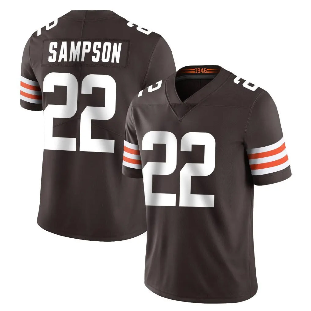 Johmsee C.Browns #22 Dylan Sampson Player Brown Color Vapor Untouchable Limited Home Game Stitched Jerseys