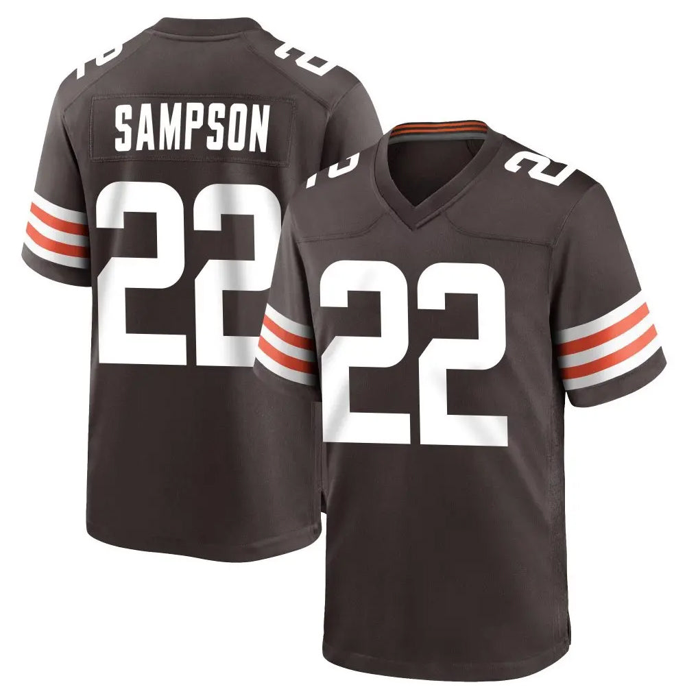 Johmsee C.Browns #22 Dylan Sampson Player Brown Home Game Stitched Jerseys