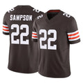 Johmsee C.Browns #22 Dylan Sampson Player Brown Vapor F.U.S.E. Limited Home Game Stitched Jerseys