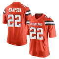 Johmsee C.Browns #22 Dylan Sampson Player Orange Vapor Limited Home Game Stitched Jerseys