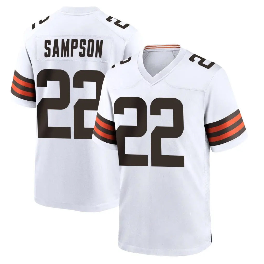 Johmsee C.Browns #22 Dylan Sampson Player White Home Game Stitched Jerseys