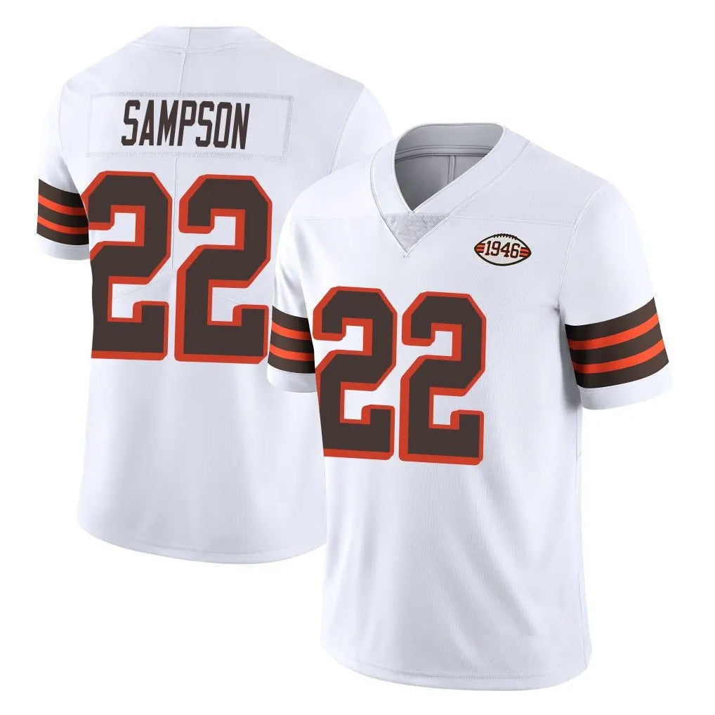 Johmsee C.Browns #22 Dylan Sampson Player White Limited  Vapor 1946 Collection Alternate Game Stitched Jerseys