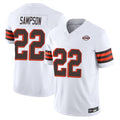 Johmsee C.Browns #22 Dylan Sampson Player White Limited Vapor F.U.S.E. Alternate Game Stitched Jerseys