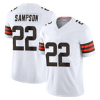 Johmsee C.Browns #22 Dylan Sampson Player White Vapor F.U.S.E. Limited Home Game Stitched Jerseys