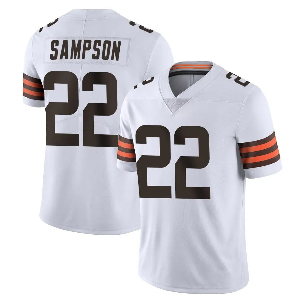Johmsee C.Browns #22 Dylan Sampson Player White Vapor Untouchable Limited Home Game Stitched Jerseys