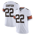 Johmsee C.Browns #22 Dylan Sampson Player White Vapor Untouchable Limited Home Game Stitched Jerseys