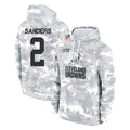 Johmsee C.Browns #2 Shedeur Sanders Player Arctic Camo Salute to Service Hoodies Limited Game Stitched Jerseys