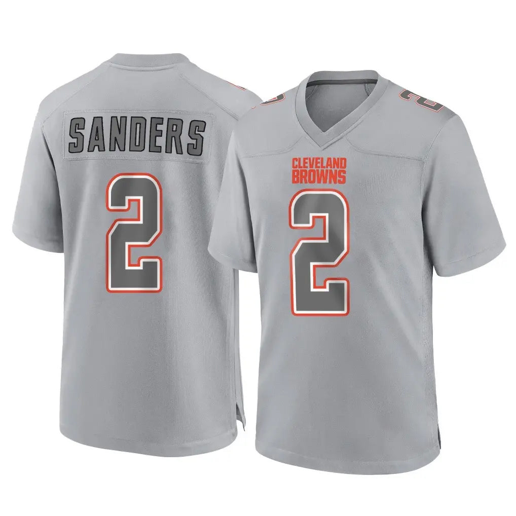Johmsee C.Browns #2 Shedeur Sanders Player Gray Atmosphere Fashion Game Stitched Jerseys