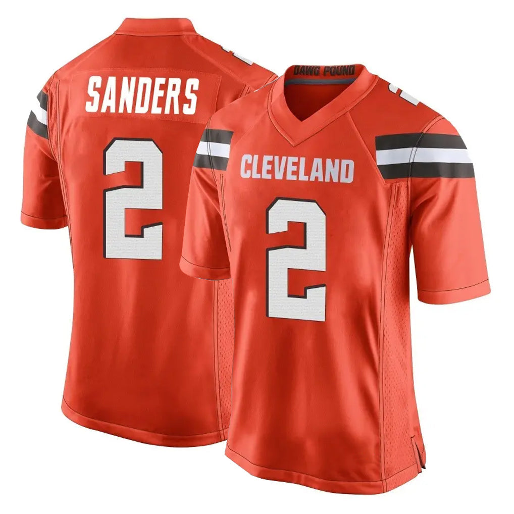Johmsee C.Browns #2 Shedeur Sanders Player Orange Home Game Stitched Jerseys