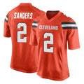 Johmsee C.Browns #2 Shedeur Sanders Player Orange Home Game Stitched Jerseys