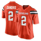 Johmsee C.Browns #2 Shedeur Sanders Player Orange Home Game Stitched Jerseys