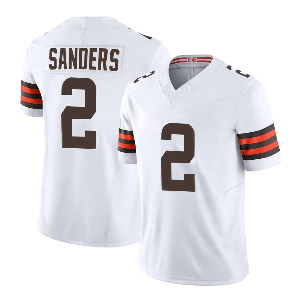 Johmsee C.Browns #2 Shedeur Sanders Player White Vapor F.U.S.E. Limited Home Game Stitched Jerseys