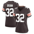 Johmsee C.Browns #32 Jim Brown Player Brown Home Game Stitched Jerseys