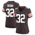 Johmsee C.Browns #32 Jim Brown Player Brown Home Game Stitched Jerseys