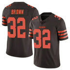 Johmsee C.Browns #32 Jim Brown Player Browns Color Rush Limited Home Game Stitched Jerseys