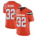 Johmsee C.Browns #32 Jim Brown Player Orange Alternate Vapor Untouchable Limited Home Game Stitched Jerseys