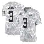 Johmsee C.Browns #3 Jerry Jeudy Player Arctic Camo Salute to Service Limited Home Game Stitched Jerseys