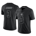 JohmseeC.Browns #3 Jerry Jeudy Player Black RFLCTV Limited Stitched Jerseys