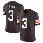 Johmsee C.Browns #3 Jerry Jeudy Player Brown Color Vapor Untouchable Limited Home Game Stitched Jerseys