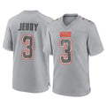 Johmsee C.Browns #3 Jerry Jeudy Player Gray Atmosphere Fashion Game Stitched Jerseys