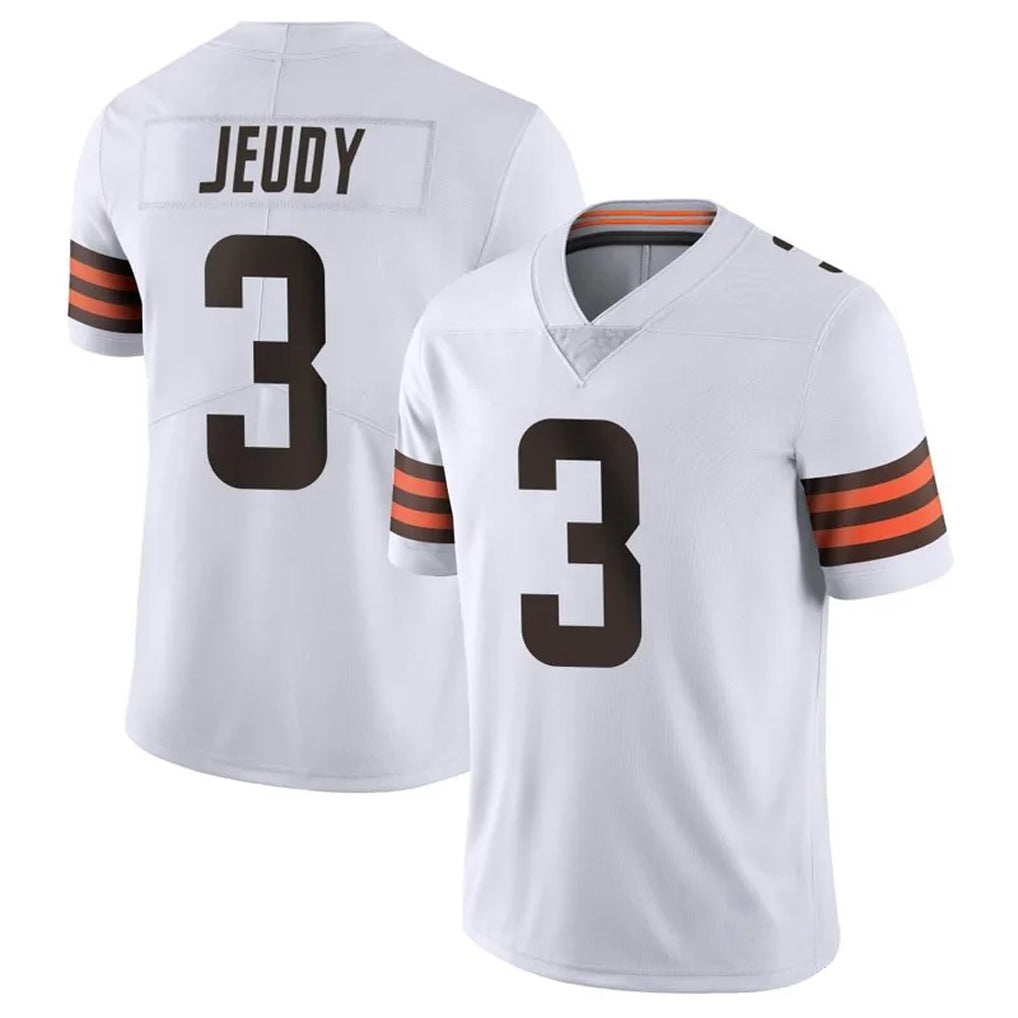 JohmseeC.Browns #3 Jerry Jeudy Player White Vapor Limited Stitched Jerseys