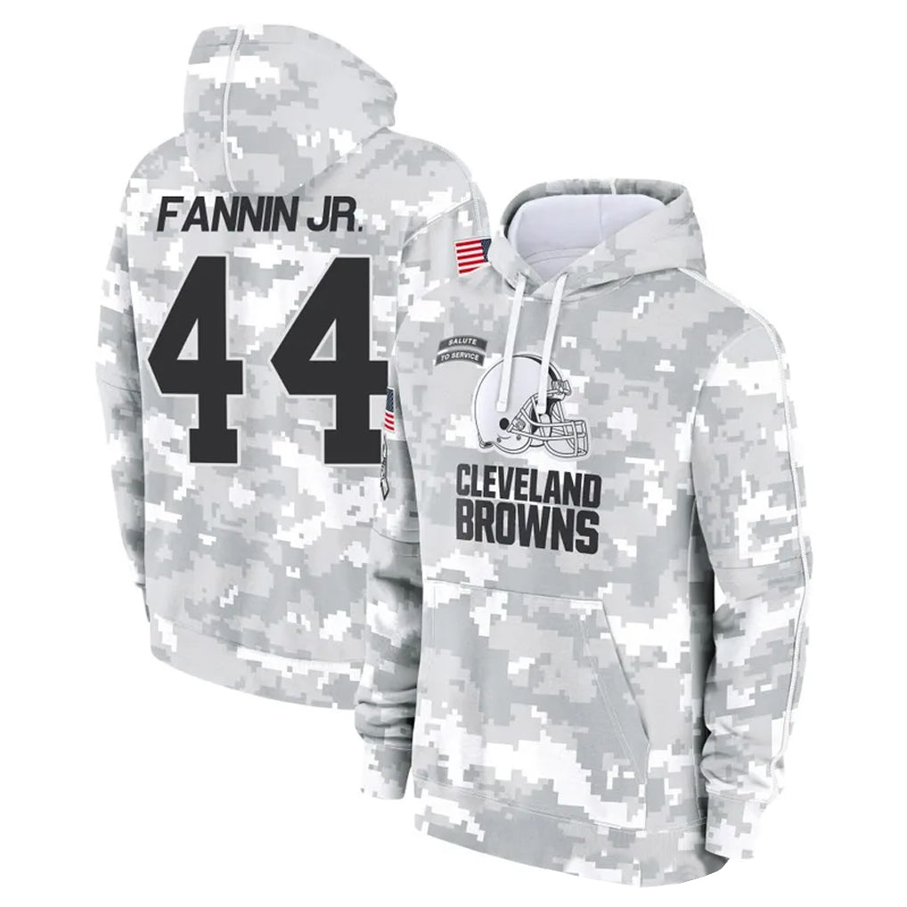 Johmsee C.Browns #44 Harold Fannin Jr. Player Arctic Camo Salute to Service Hoodies Limited Game Stitched Jerseys
